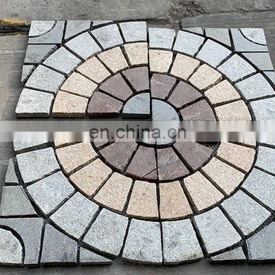 wholesale large 20mm circular driveway concrete g603 block granite tile basalt granite paving stone outdoor patio poland
