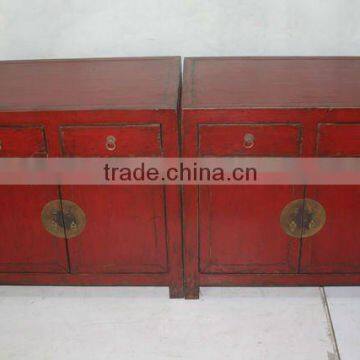 Antique vintage furniture/red sideboard