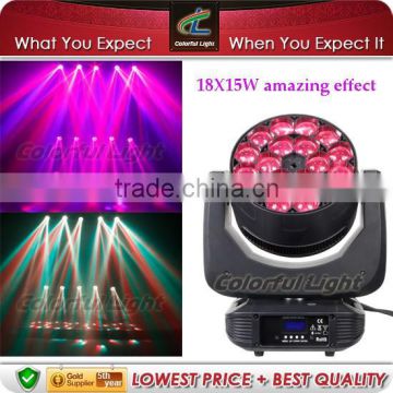 DJ equipment 18*15w RGBW 4in1 LED Moving Head Beam Light