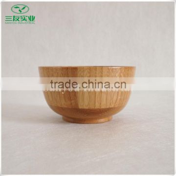 Top quality Vertical Grain Natural Color Bamboo Bowl
