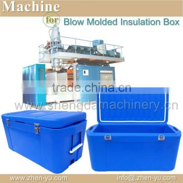 Blow moulding machine for insulation box