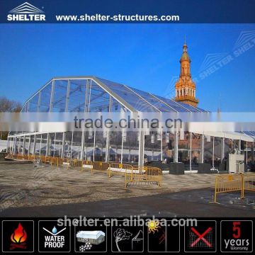 Customized-made transparent PVC polygon tent for wedding church