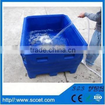 Roto-molded heavy-duty fish bin fish container fish tank fish with insulation material