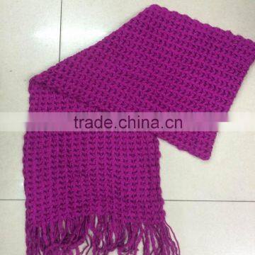 Stock Item best selling purple kniting scarf for ladies