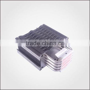 Dongguan hot-selling Aluminium Extrusion Heat sink with 4pcs aluminum heat pipe for thermoelectric cooling application