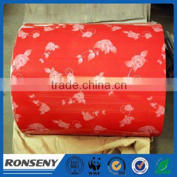 Coil of steel, printed steel coil