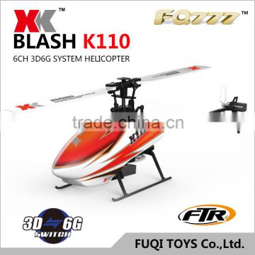 Hot sale rc XK K110 Blash 6CH Brushless 3D6G System RC Helicopter helicopters RTF with transmitter