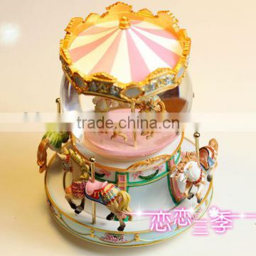 top quality Carousel snow globe gift