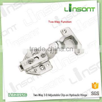 High quality 3-D adjustable two-way hydraulic clip on mesa de centro teak furniture parts concealed hinge