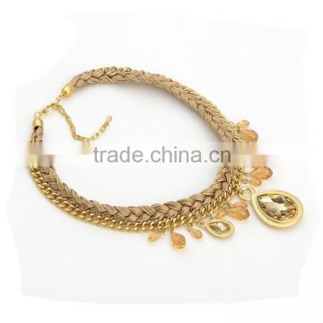 Fashion Charm Crystal Bib Chain Choker Necklace
