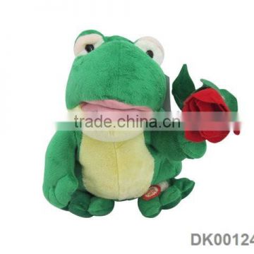 Kids Funny Toy B/O Green Frog Plush Toy