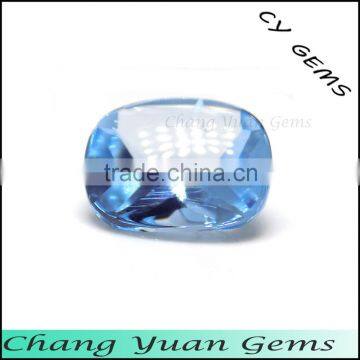 Light blue cabochon cushion shape imitation spinel