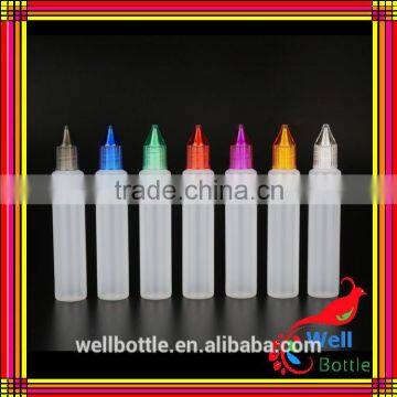 10ml 15ml 30ml plastic pen shape dropper bottle with PE e liquid unicorn bottle