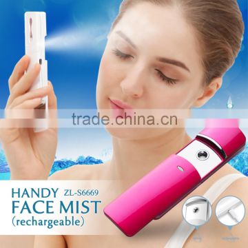 Nano Facial Mister Steamer with Blue-light, Portable Skin Water Humidifier