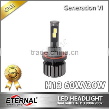 120W/pair universal size LED headlight kit H1 H3 H4 H7 H11 H13 9005 9006 880 D2S offroad car automotive motorcycle led bulb kit