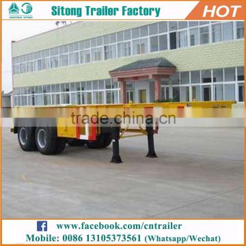 High quality 2 or 3 axles loading container trailer 40 ft flatbed container semi trailer