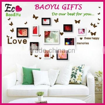 Butterfly love photo wall can remove three generations of wall stickers, kids room decoration 3d wall stickers