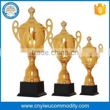 blank metal trophy,round wooden trophy base,gold global trophy