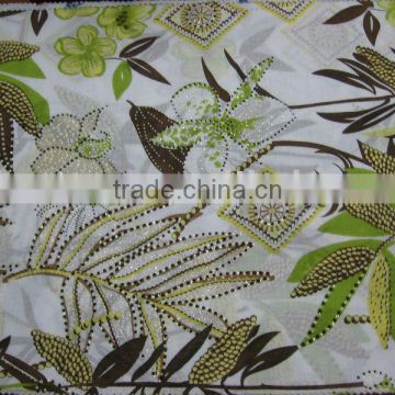 100% cotton voile/lawn ladies summer leaf voile printed fabric