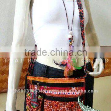 Thai Embroidered HMONG Hill Tribe Tote Hand Bag Shoulder Bag Cross Body Bag