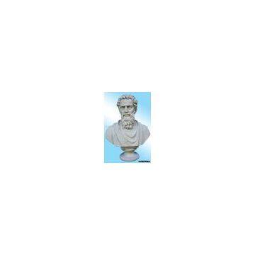 gray sandstone bust carving of man (H 70,80cm)