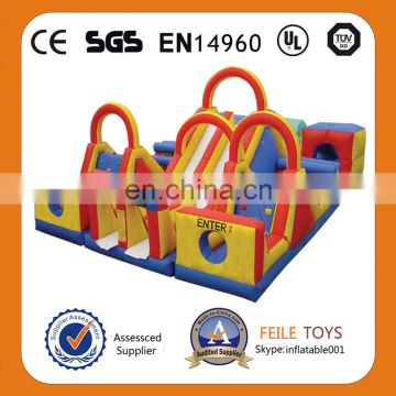 Large inflatable obstacle course for sale,inflatable extreme challenge,two enters obstacle course