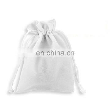 Cheap white mini velvet storage bags or velvet jewelry envelope pouch