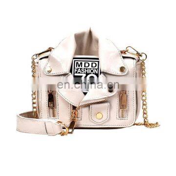 2020 new Chic fashion square jacket handbag function  chains handbag pu leather girls crossbody bag