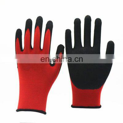 Snug Fit Sandy Nitrile Dipped Safety Gloves Comfort Flex Coated Work Gloves Nitrile Garden Working Gloves For Construction Auto