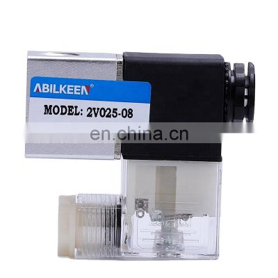 2V025-08 Automatic Normally Closed 2 /2Way Valve G1/4 Direct Action Pneumatic Control Solenoid Valve DC24V