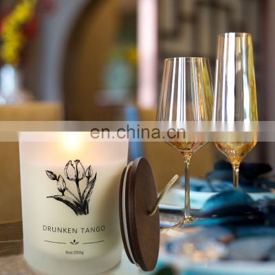 Amazon hot selling gift box wholesale luxury aromatherapy custom candles with lid private eco friendly soy wax scented candles