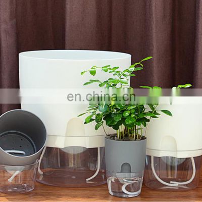 Small Flower Pot Planters Modern Planter Plastic Table Self Watering White Wholesale Pots For Indoor Plants