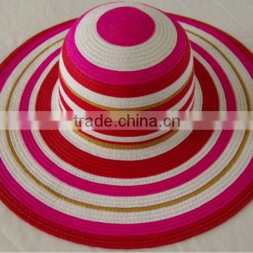 Summer Paper Floppy Sun Visor Hats For Women Wholesale Wide Brim Beach Lady Straw Visor Hat