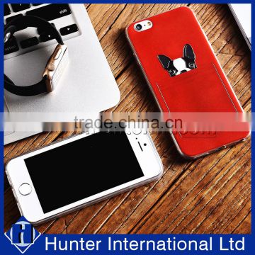 Cute Dog Design Card Slot Printed Case For iPhone 6S