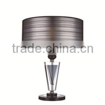 energy saving type black shade crystal chandelier table lamp for hotel