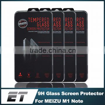 Manufacturer China Wholesale 2015 Hot Products 0.33mm 9H Scratchproof 2.5D Tempered Glass Screen Protector For MEIZU M1 Note