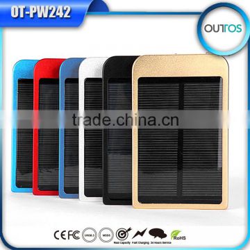 China 2015 New Products Waterproof Solar Power Bank, Fast Charge Solar Power Bank 4000mAh With LED Camping Light
