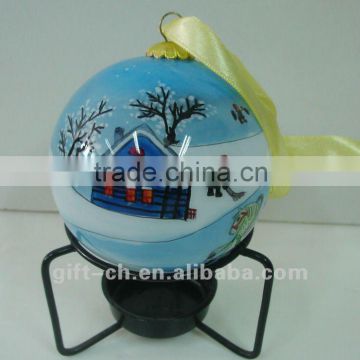 Colorful inside painted glass ornament ball for decoration christmas tree