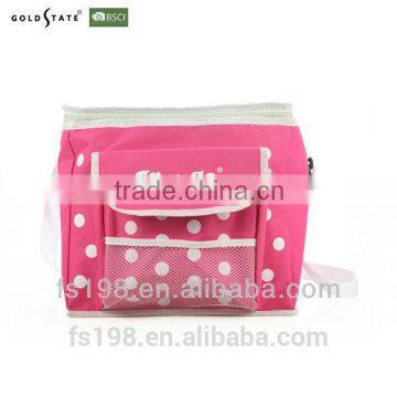 Hot pink square cooler bag shoulder bag