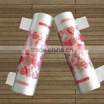 2013 POPULAR HDPE PLASTIC T-Shirt Bags On Roll with printing