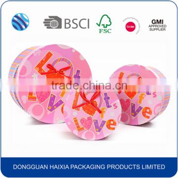 Paper Gift Box Printed Colorful Custom Paper Gift Round Box