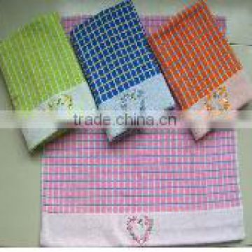 yarn dyed dobby washing towel with checks