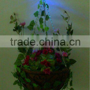 Solar powered haning flower basket/Solar garden decorative (SOL8181B)