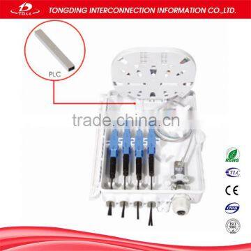 White 8 core fiber optic termination box