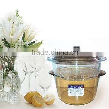 pyrex glass food steamer for microwaveware made in china
