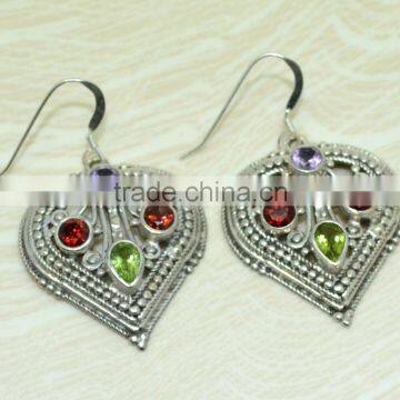 925 Sterling Silver Earring Multi Heart Dangle Best Gift This Christmas