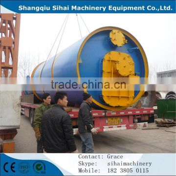 8 tons capacity waste tyre/plastic/rubber recycling pyrolysis plant