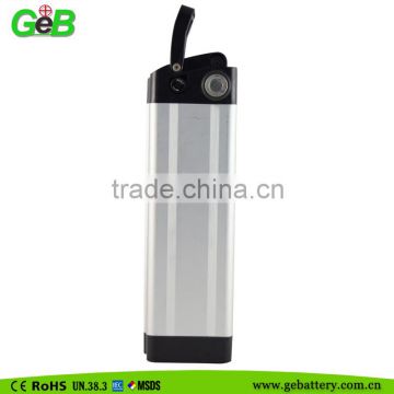 48V 10Ah electric bicycle battery silver fish style