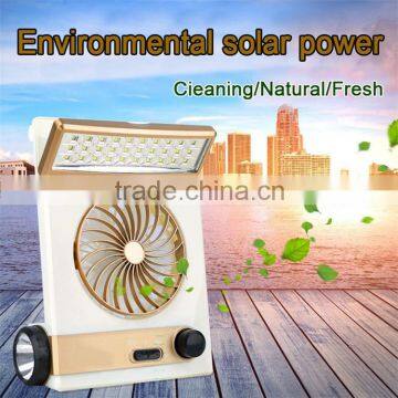 Outdoor home USB solar powered lamp 3 in 1 multi-function portable led light fan