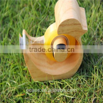 Bamboo wood crafts small cute little duck tape cutter
